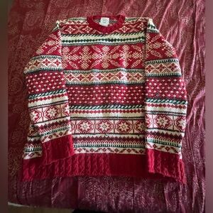 Laura Ashley Vintage Wool Holiday Christmas Sweater